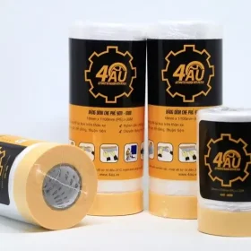 Băng dính giấy che sơn kèm màng PE chịu nhiệt 4AU – M88